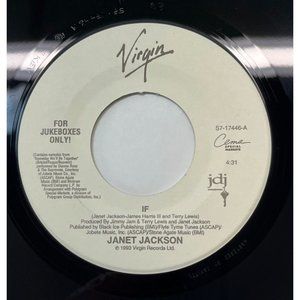 Janet Jackson If / One More Chance 45 Pop 1993 Virgin 17446 VG+